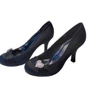 Deb black high heel pumps womens size 7 - see full description